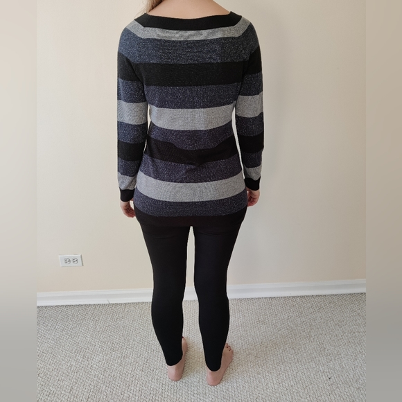 Gorgeous Sparkly Striped Tunic Sweater - Picture 13 of 13